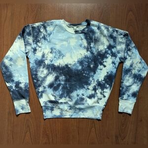 Zella Blue Tie Dye Maise Sweatshirt Size Small
